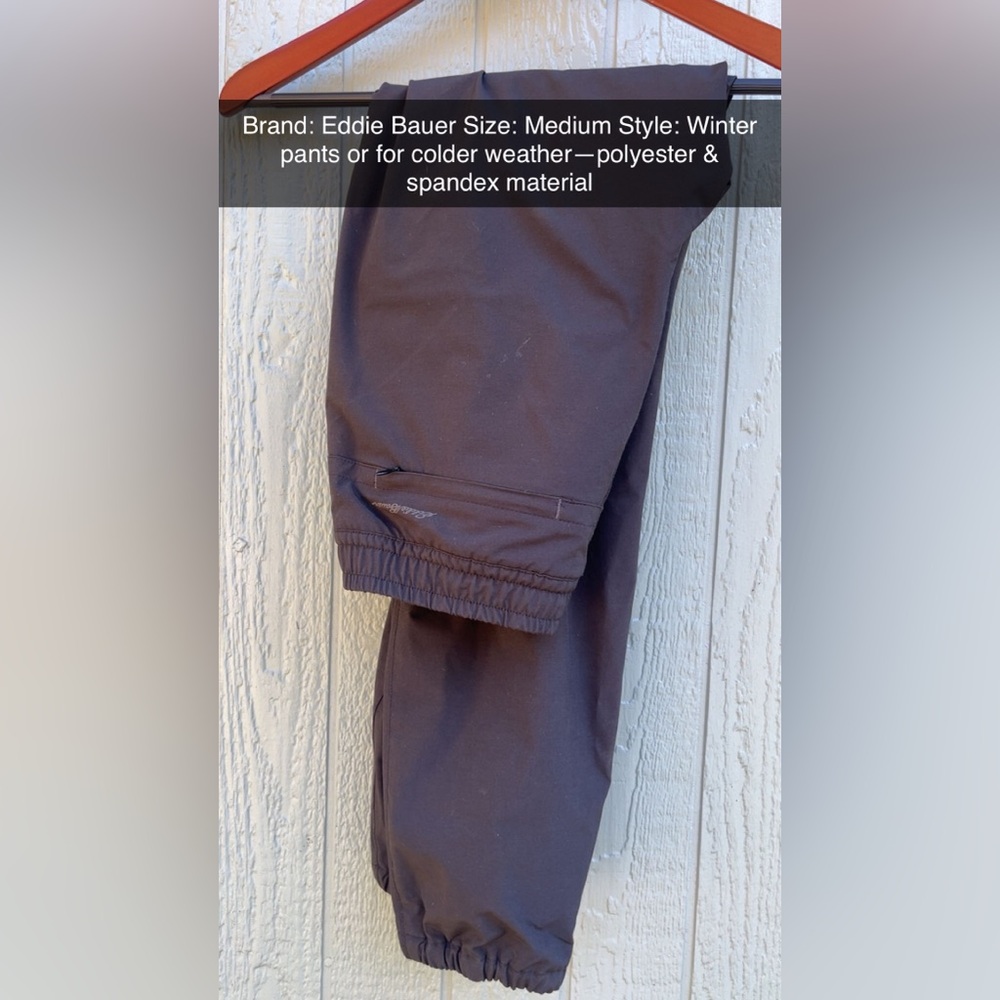 Eddie Bauer Charcoal Winter Pants
